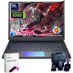 Alienware 16 Area-51 Gaming Laptop - Intel 24-Core Ultra 9 275HX, NVIDIA RTX 5080, 16" 2.5K QHD+ 240Hz Display, 64GB DDR5, 4TB SSD, RGB Backlit Keyboard, Win 11 Pro, Office Pro, W/External DVD Drive