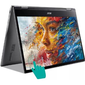 acer 13.3" Chromebook Laptop, Spin 513 1080 FHD IPS Corning Touchscreen, 4GB LPDDR4 RAM, 64GB EMMC, Qualcomm Snapdragon 7c Processor,Convertible 2-in-1 Laptop, USB3.1，Gray