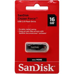 Sandisk Cruzer Force USB Flash Drive (SDCZ71-016G-A46)
