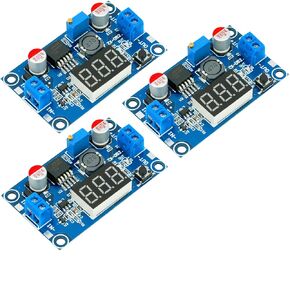 WWZMDiB 3 Pcs LM2596 DC to DC Buck Converter LED Indicator Display 4-40V to 1.25-35V Power Supply Step Down Module