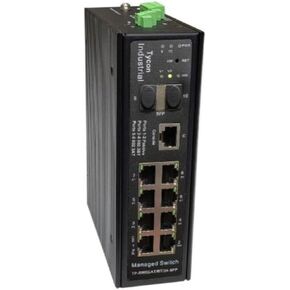 Tycon Power Systems TP-SW8GAT/BT/24-SFP Industrial Gigabit Switch Port 1-2 24V Passive PoE Port 3-4 802