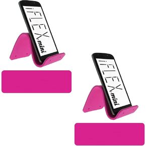 iFLEX Mini Flexible Phone Holder for Travel, Work and Home – This Travel Cell Phone Stand is The Perfect iPhone Holder and Works with Any Smartphone – Non-Slip Grip, Strong and Durable - Black