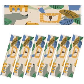 Fluorescent Light Covers for Ceiling Lights Seamless Green Blue Cute Crocodile Cartoon Fabric Textile Easy to Install Magnetic Light Filter for Classroom Office Hospitals School Home Decor