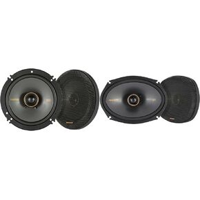 Kicker 51KSC6904 KS-Series 6x9 Coaxial Speakers with 1" tweeters w/ 51KSC6504 6.5" Coaxial Bundle