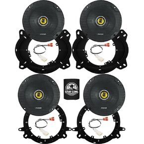 KICKER Speakers 6.5 inch for Subaru Impreza 2017-2020 Upgrade Kit - 4 Pack of CS Series with Adapters and Harness, Coaxial 6 1/2 Car Audio Front and Rear Door Speaker CSC654, 46CSC654