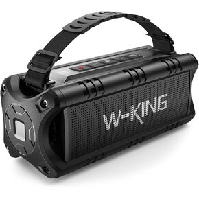 مكبر صوت W-king Bluetooth ، 30W RMS (60W Peak) مكبرات صوت لاسلكية محمولة ، و Poombox Boombox في الهواء الطلق IPX6 ، 24 ساعة ، EQ ، AUX ، TF ، تشغيل USB ، مكبر صوت قوي للمنزل ، الحفلات ، التخييم