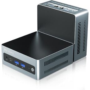 [Dual 2.5G LAN] Mini PC Intel N100 [UP to 3.4 GHz] DDR4 4C/4T 6MB Cache Small Desktop PC 4K@60Hz Quiet mini Computers with Full functioned USBC (Windows 11 Pro, 16GB Ram/512GB SSD)