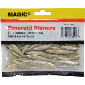 Preserved Shiner Minnows, Small, 1 1/2 oz Bag, Natural