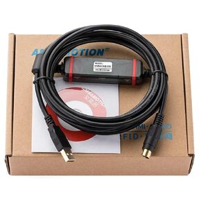 USBAUSBACAB230 FTDI Chip High Speed USB-DVP Programming Data Download Cable DVP ES EE SS Suitable for PLC Free Drive(USB-DVP FTDI Type)