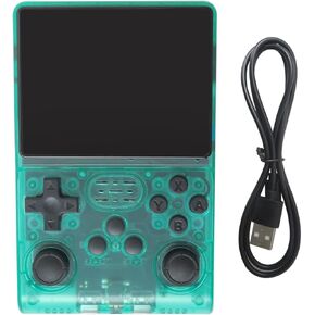 Upgraded Green 30000 in 1 Handheld Game Console, 3.5 inch IPS Screen Retro Game Console, Mini Portable Pocket Arcade 3800mAh 45 simulators 256G TF Card by Suifaqi