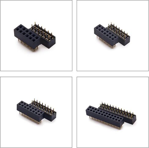 Pin Headers 2.0mm Header Connector Kit, 2 Row Female Header Pins 2P 3P 4P 5P 6P 7P 8P 9P 10P 12P PCB Board Pin Header Strip 180 Degree (YO-Pin-Str-2.0-F-Dual) in Saudi Arabia