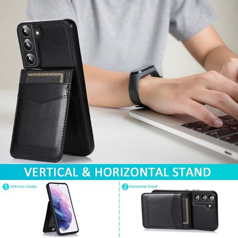 Asuwish Phone Case for Samsung Galaxy S22 5G with Tempered Glass Screen Protector and Credit Card Holder Wallet Cover Stand Leather Cell Accessories Glaxay S 22 G5 Cases Women Men Green in Saudi Arabia