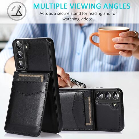 Asuwish Phone Case for Samsung Galaxy S22 5G with Tempered Glass Screen Protector and Credit Card Holder Wallet Cover Stand Leather Cell Accessories Glaxay S 22 G5 Cases Women Men Green in Saudi Arabia