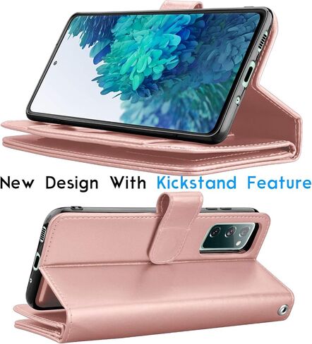 Tekcoo Wallet Case for Galaxy S20 FE 5G / Galaxy S20 Fan Edition, Luxury Cash Credit Card Slots Holder Carrying Folio Flip PU Leather Cover [Detachable Magnetic Hard Case] for Samsung S20 FE - Black in Saudi Arabia