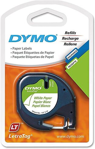 Dymo 10697 1/2" X 13' Pearl White Letratag Refill Paper 2 Count in Saudi Arabia