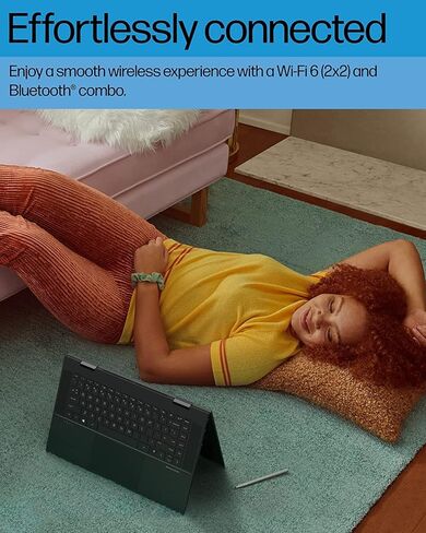 HP 2023 Envy X360 2-in-1 محمول قابلة للتحويل ، عرض شاشة لمس 15.6 بوصة ، AMD Ryzen 7 5825U ، 64 جيجابايت من ذاكرة الوصول العشوائي ، 1 تيرابايت SSD ، AMD Radeon ، Bluetooth ، كاميرا الويب ، Windows 11 Home ، Black in Kuwait