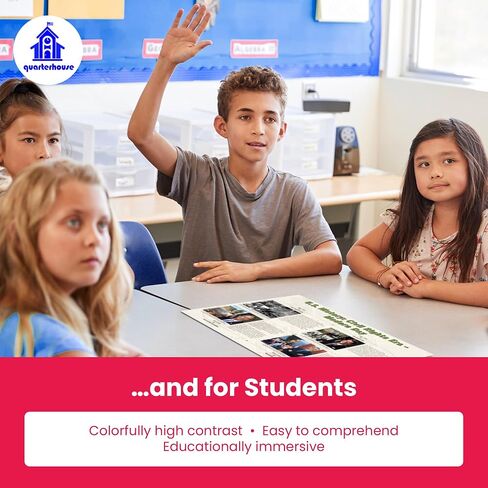Quarterhouse Important Documents From US History Poster Set, Social Studies Classroom Learning Materials for K-12 Students and Teachers, Set of 4, 12 x 18 Inches, Extra Durable in Saudi Arabia