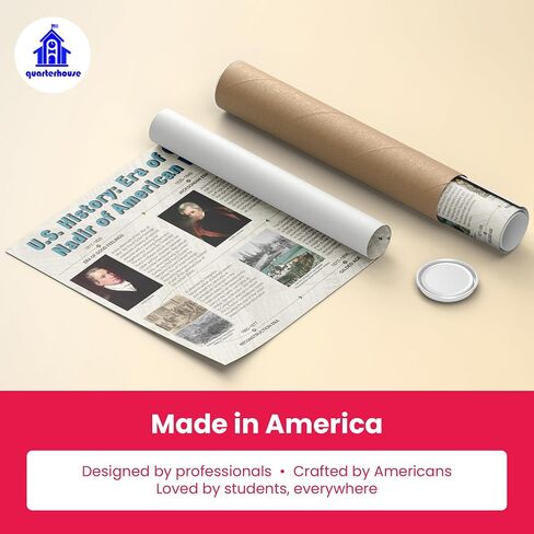 Quarterhouse Important Documents From US History Poster Set, Social Studies Classroom Learning Materials for K-12 Students and Teachers, Set of 4, 12 x 18 Inches, Extra Durable in Saudi Arabia