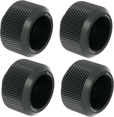 Barrow G1/4 "إلى 16 مم ضغط أنابيب صلبة تركيب الانزلاق ، مضاد للانزلاق ، 4 عبوات (أسود) in Kuwait