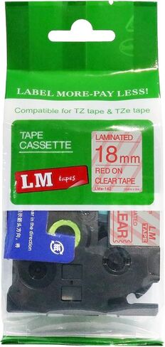 6/Pack LM TAPES-LME541 Premium 3/4 "طباعة سوداء على ملصق أزرق متوافق مع شريط Tze541 P-touch يشمل دليل اللون/الحجم. in Kuwait