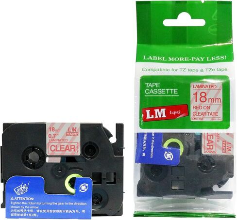 6/Pack LM TAPES-LME541 Premium 3/4 "طباعة سوداء على ملصق أزرق متوافق مع شريط Tze541 P-touch يشمل دليل اللون/الحجم. in Kuwait