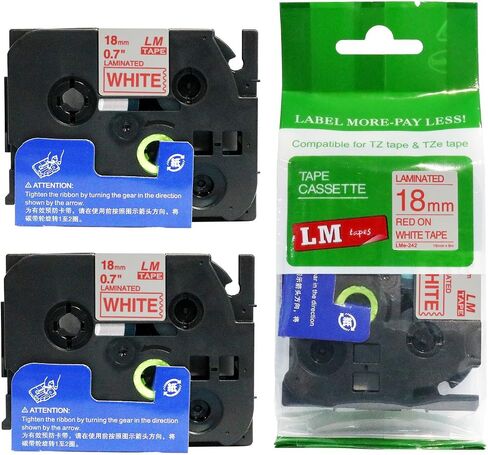 6/Pack LM TAPES-LME541 Premium 3/4 "طباعة سوداء على ملصق أزرق متوافق مع شريط Tze541 P-touch يشمل دليل اللون/الحجم. in Kuwait