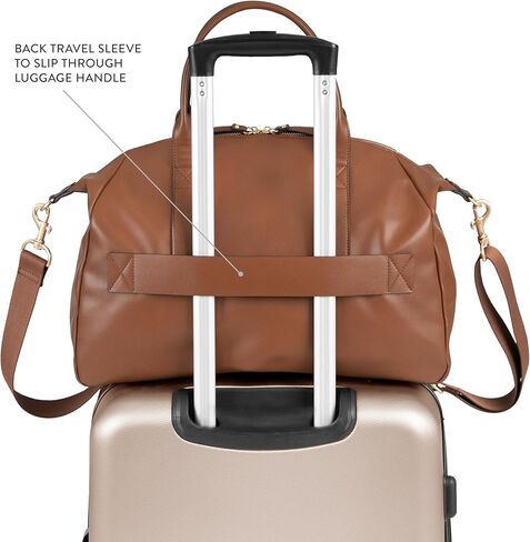 حقيبة حفاضات من الجلد النباتي من TWELVElittle Peek A Boo - حقيبة أطفال مع حقيبة مناديل ومشابك لعربة الأطفال وبساط تغيير الحفاضات in Kuwait