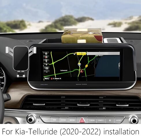Car Phone Holder for Kia Telluride 2023 2024 2025 Auto Interior Accessories Best Cell Phones Mount Cellphone Mobile Cradle Charging Navigation Bracket Screen Stand Accessory in Saudi Arabia