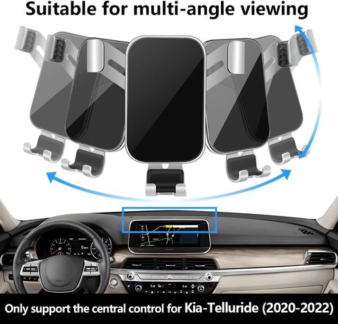 Car Phone Holder for Kia Telluride 2023 2024 2025 Auto Interior Accessories Best Cell Phones Mount Cellphone Mobile Cradle Charging Navigation Bracket Screen Stand Accessory in Saudi Arabia