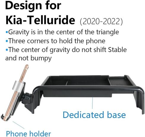 Car Phone Holder for Kia Telluride 2023 2024 2025 Auto Interior Accessories Best Cell Phones Mount Cellphone Mobile Cradle Charging Navigation Bracket Screen Stand Accessory in Saudi Arabia