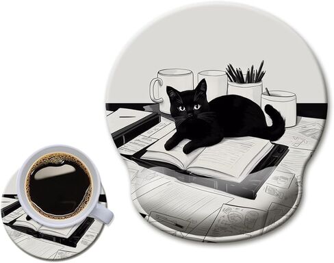 HOPONY Gel Wrist Rest Mouse Pad-Ergonomic Office Mousepad with Wrist Support-Non-Slip,Design Desk Accessories Mat for Home&Game Decor Purple Dragon in Kuwait