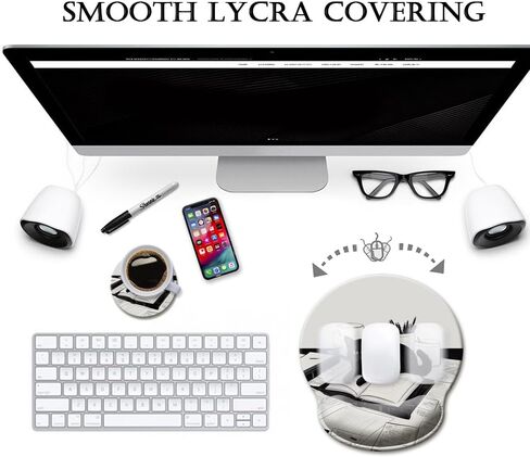 HOPONY Gel Wrist Rest Mouse Pad-Ergonomic Office Mousepad with Wrist Support-Non-Slip,Design Desk Accessories Mat for Home&Game Decor Purple Dragon in Kuwait