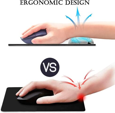 HOPONY Gel Wrist Rest Mouse Pad-Ergonomic Office Mousepad with Wrist Support-Non-Slip,Design Desk Accessories Mat for Home&Game Decor Purple Dragon in Kuwait
