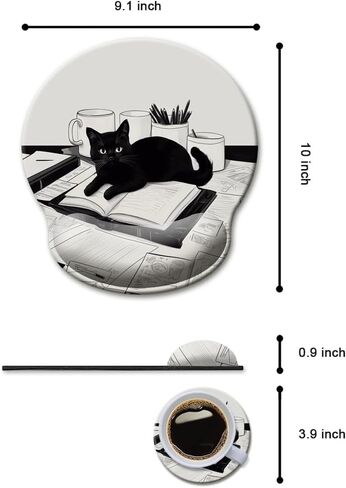 HOPONY Gel Wrist Rest Mouse Pad-Ergonomic Office Mousepad with Wrist Support-Non-Slip,Design Desk Accessories Mat for Home&Game Decor Purple Dragon in Kuwait