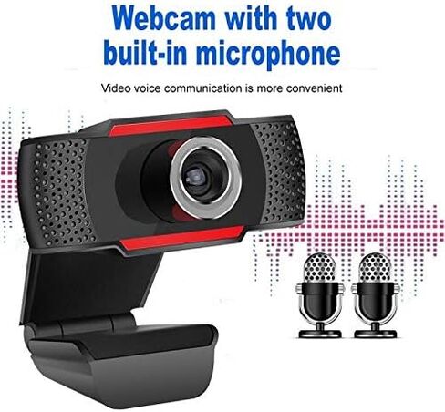 Web Camera 1080p USB Camera Recording Camera Web Camera with Microphone for PC Computer WebCam Cropable 2.0 HD Webcam 1080p (Color: 1080p) in Kuwait