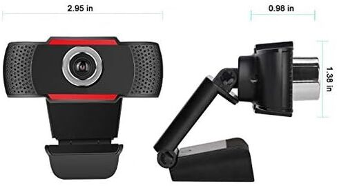 Web Camera 1080p USB Camera Recording Camera Web Camera with Microphone for PC Computer WebCam Cropable 2.0 HD Webcam 1080p (Color: 1080p) in Kuwait