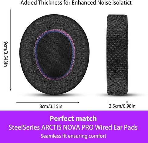 سمات الأذن البديلة للهلام الجليدي السحري لـ Steelseries Arctis Nova Pro (Wireless) - أسود/أرجواني in Kuwait