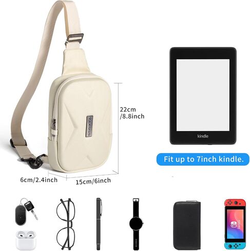 YaKuss Hard Shell Sling Bag for Men and Women, Waterproof Anti-Theft bag for Travel, Men Crossbody Bags for gift（White） in Saudi Arabia