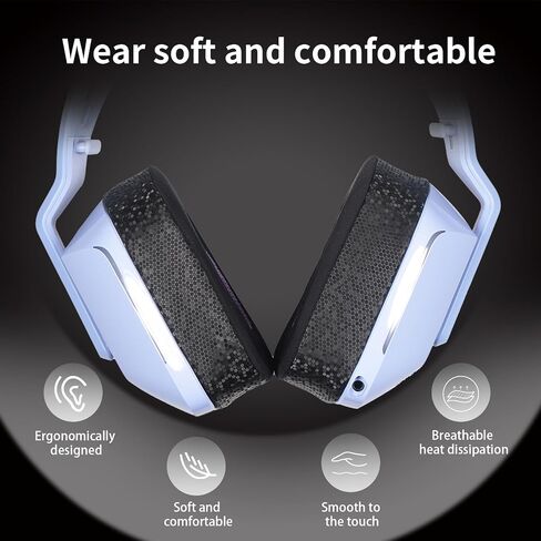 Magic Ice Gel Replacement Earpads for G733 Headphones - Black/Purple Ear Pads with Noise Isolation in Saudi Arabia