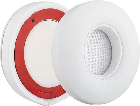 Premium Protein Leather Replacement Earpads for Beats Solo 2&3 - Soft Memory Foam Ear Cushions with Metal Tool Cleaning Cloth & Installation Video (White) in Kuwait
