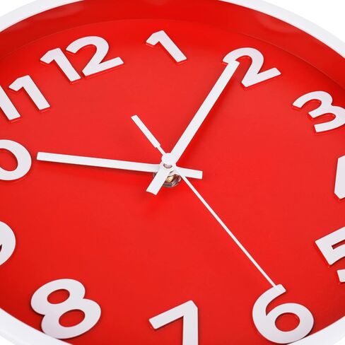 Black Wall Clock Large 16 Inch Silent Non-Ticking Quartz Battery Operated Easy to Read for Home Office Classroom Living Room Kitchen in Kuwait