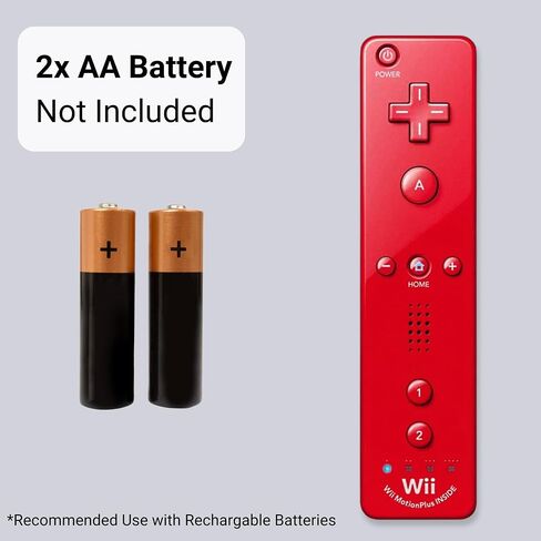 Wii Remote with Motion Plus - Wireless Bluetooth Game Controller - Official Wii and Wii U Compatible (Blue) 2 Pack (Renewed) in Saudi Arabia