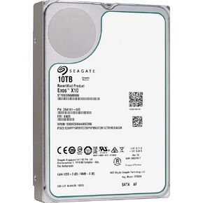 Seagate Exos X10 HDD | ST10000NM0086 | 10TB 7200RPM | SATA 6Gb/s 256MB Cache 3.5-Inch | 512e | Enterprise Internal Hard Disk Drive (Renewed)