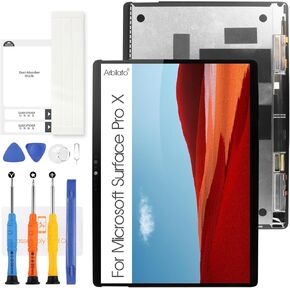 Screen for Microsoft Surface Pro X Screen Replacement for Surface Pro X LCD Screen 1876,M1042400 Touch Display Digitizer Assembly Repair Parts(Black No Frame)