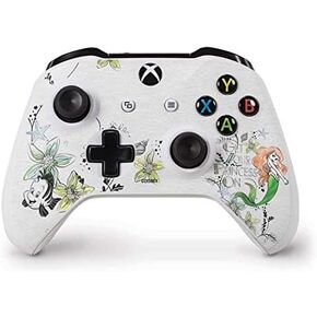 Skinit Skinit Gaming Gaming Skin متوافق مع جهاز التحكم Xbox One S - ديزني المرخص رسميًا The Little Mermaid Ariel و Flounder Art Design