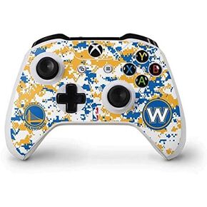 Skinit Decal Gaming Skin Compatible with Xbox One S Controller - Officially Licensed NBA Golden State Warriors Digi Camo Design