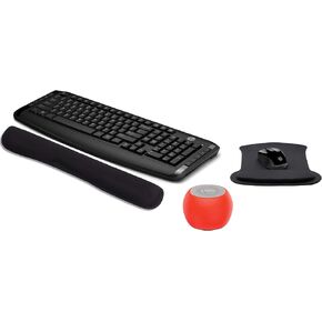 HP Wireless Keyboard & Mouse 300 PC Accessories Bundle with Gel Mouse & Wrist Pads, & Boost Glow in The Dark Bluetooth Speaker with Professional Sound, Built-in Mic & Remote Selfie Button