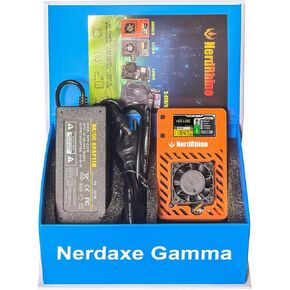 Nerd Gamma 601 ASIC Bitcoin Miner | 1.2TH/s 18W | BM1370 Chip (Antminer S21 Pro) | Wi-Fi | USB-C | AxeOS | Open Source | Made in Europe | Plug and Play Bitcoin Miner