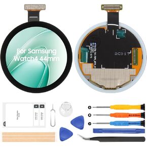 for Samsung Galaxy Watch 4 44mm SM-R870 LCD Screen Replacement – 1.4" Original AMOLED Watch4 LCD Display Assembly with Tweezer (Not for 40mm / Watch 4 Classic)