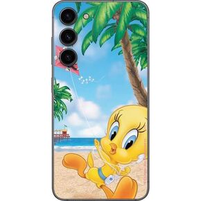 Skinit Phone Decal Skin Compatible with Samsung Galaxy S23 Plus - Officially Licensed Warner Bros Tweety Bird iPod Design
